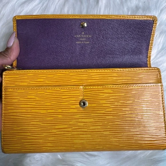 SOLD LV Yellow EPI Leather Long Wallet - Picture 3 of 12